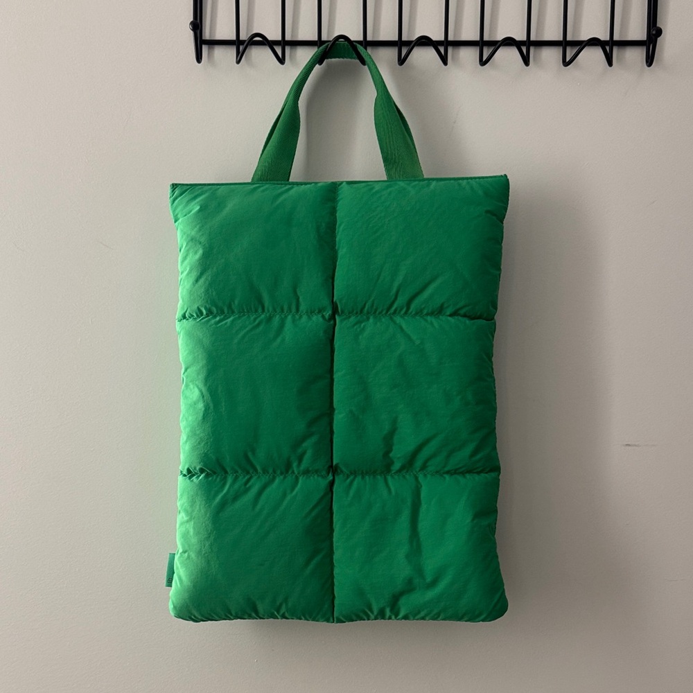Emerald Quilted Laptop Bag
